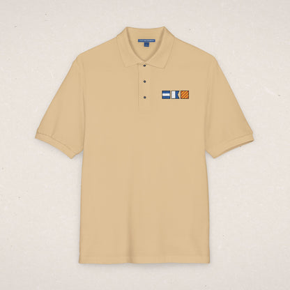 Embroidered Nautical Flags Polo Shirt