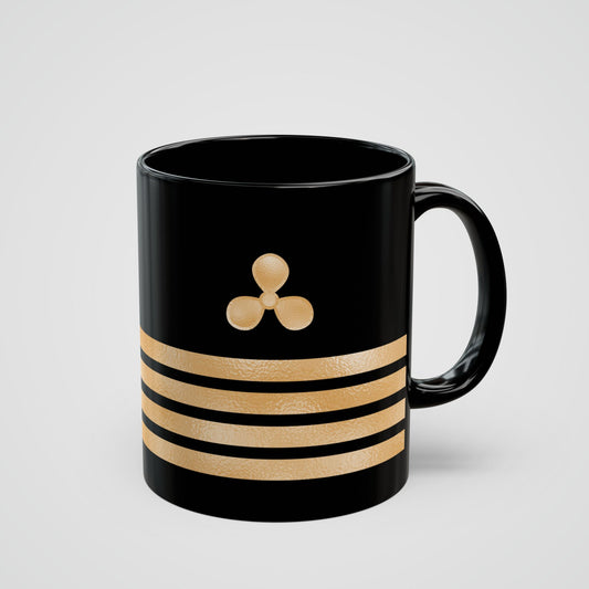 Black Mug with Ship Engineer Insignia