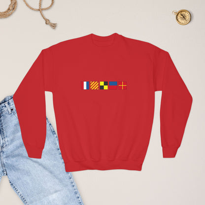 Personalized Nautical Flags Youth / Teen  Sweatshirt