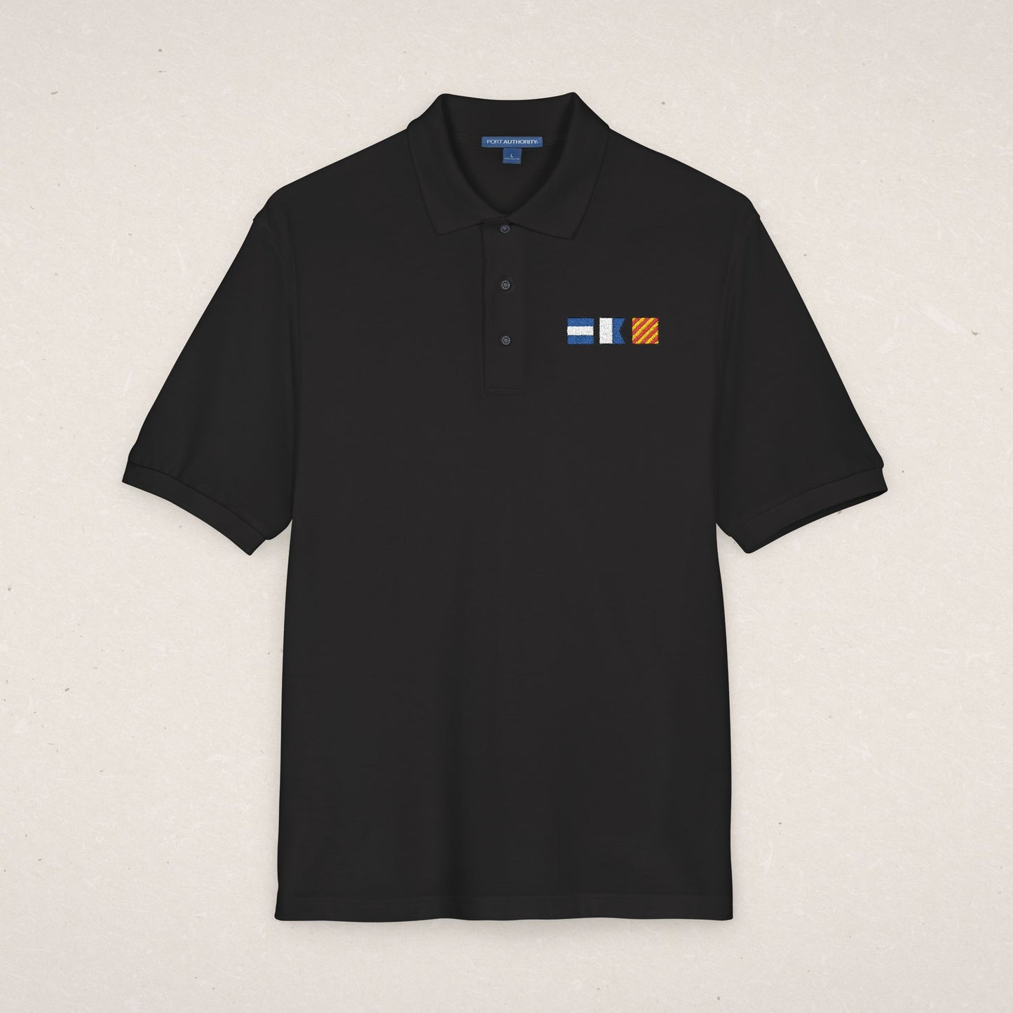 Embroidered Nautical Flags Polo Shirt