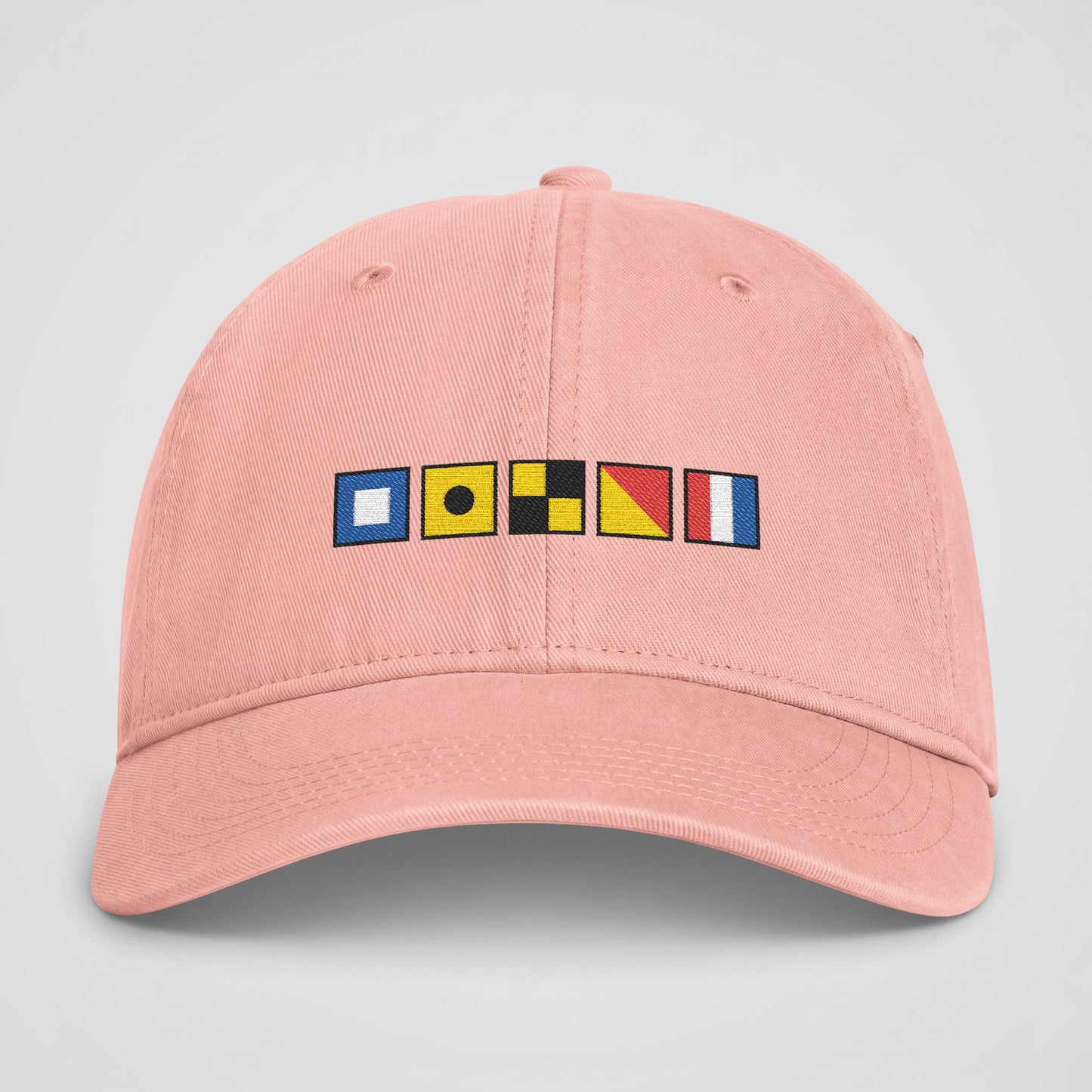 Personalized Nautical Flags Coastal Washed Cap
