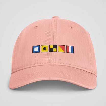 Personalized Nautical Flags Coastal Washed Cap