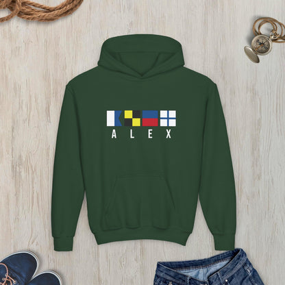 Nautical Signal Flags Youth Hoodie