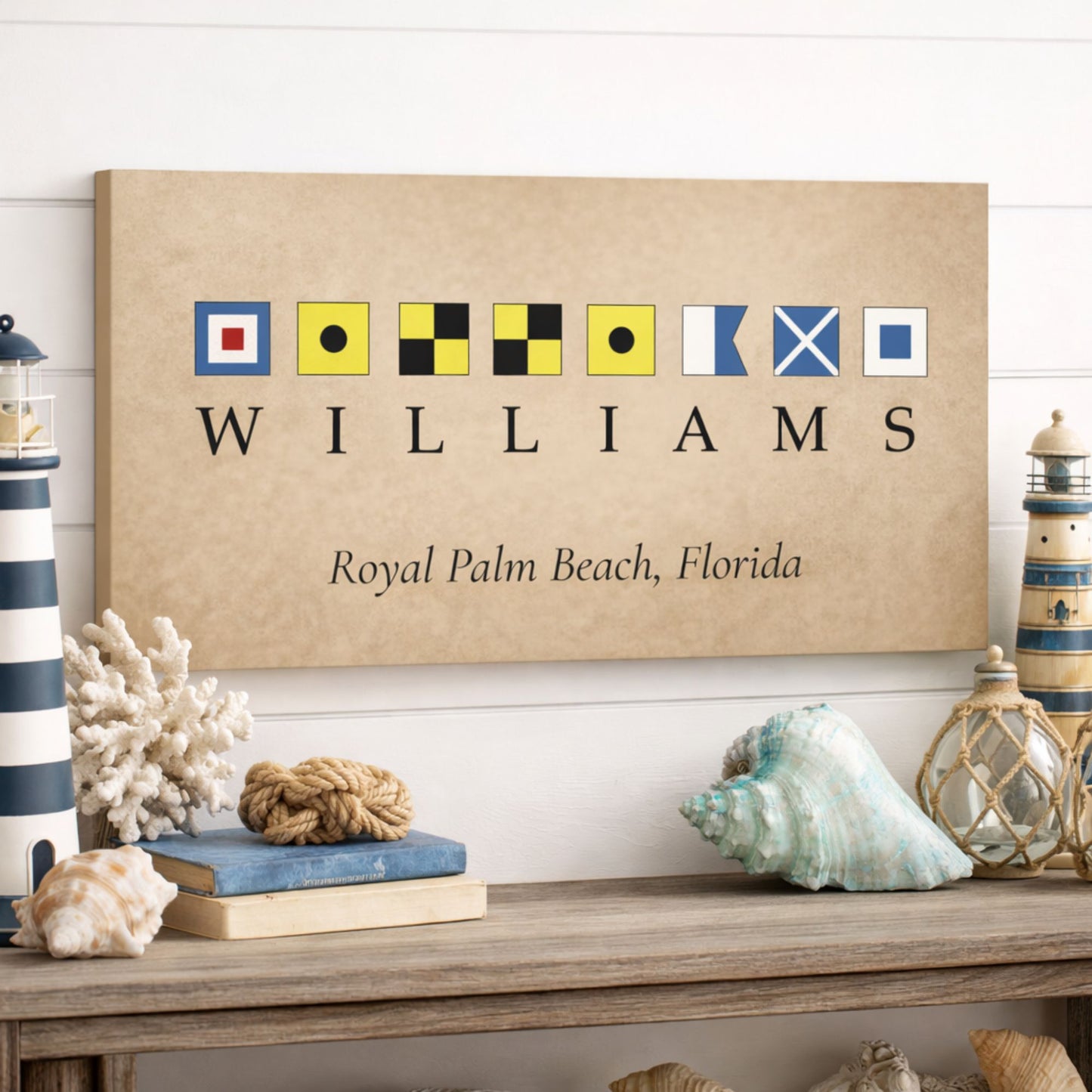 Personalized Nautical Signal Flag Canvas