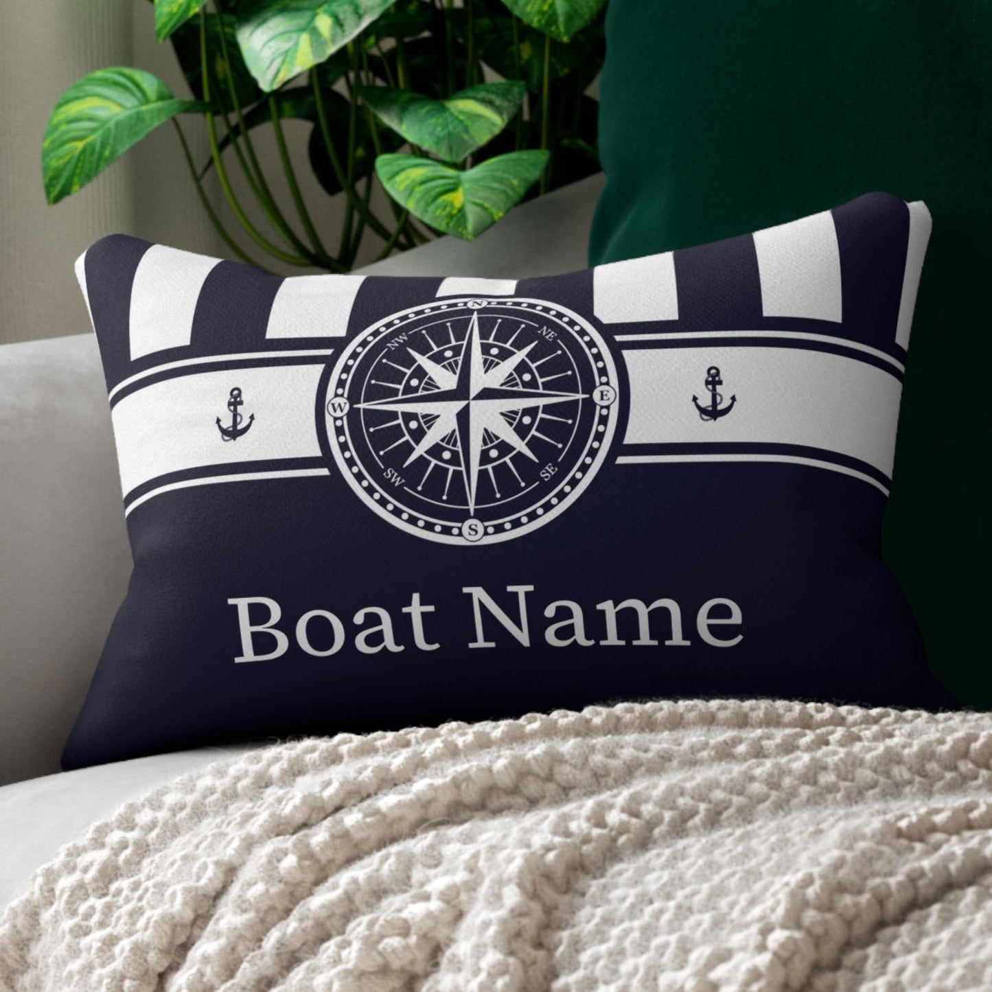Nautical Compass Pillow Custom