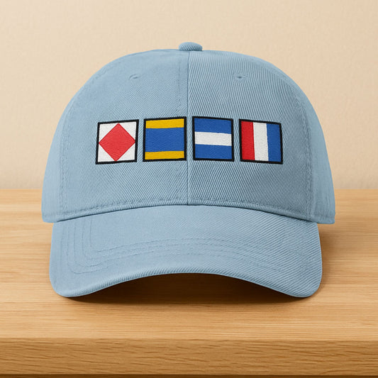 Personalized Nautical Flags Denim Hat