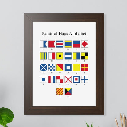 Nautical Flags Alphabet Framed Poster