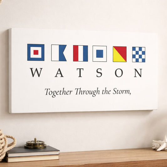 Personalized Nautical Signal Flag Canvas