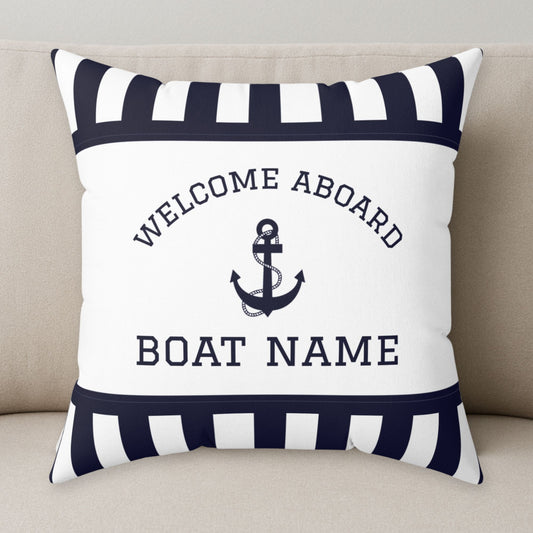 Anchor Boat Name Pillow