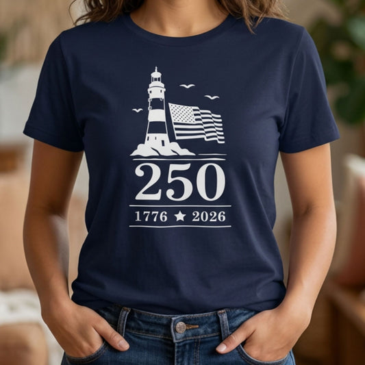 America 250th Anniversary Lighthouse T-Shirt
