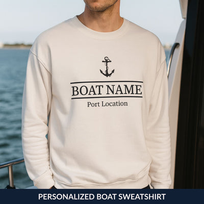Custom Boat Name Anchor Sweatshirt