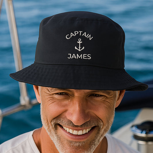 Personalized Embroidered Anchor Bucket Hat