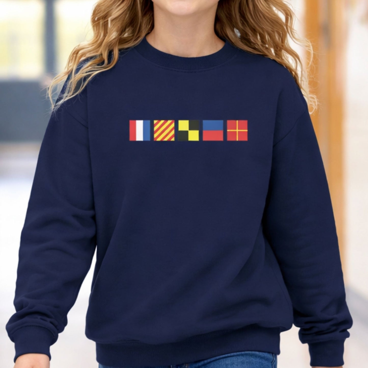 Personalized Nautical Flags Youth / Teen  Sweatshirt