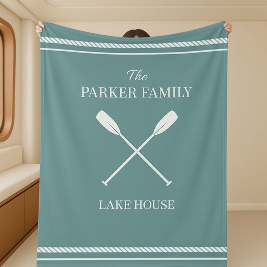 Personalized Lake House Blanket