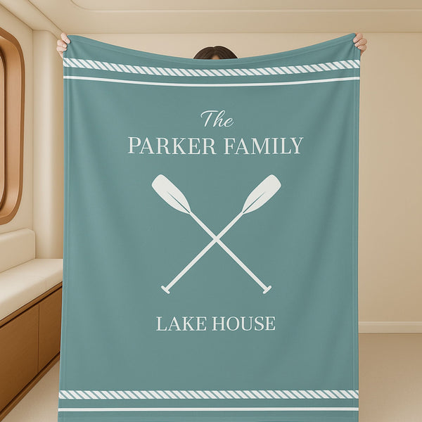 Personalized Lake House Blanket