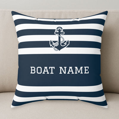 Anchor Boat Name Pillow