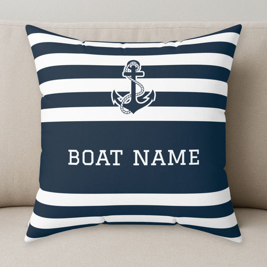 Anchor Boat Name Pillow