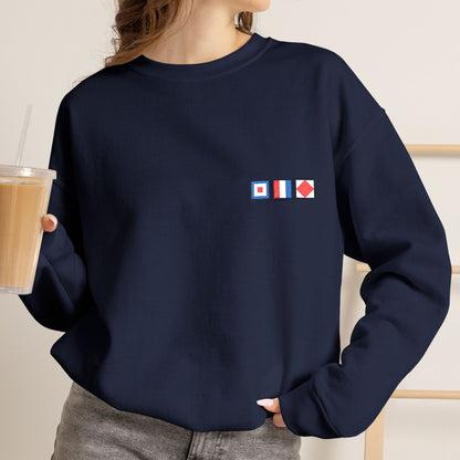 Personalized Embroidered Nautical Flag Sweatshirt