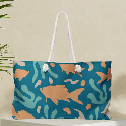 Weekender Bag - Aqua Coral Reef Beach Bag