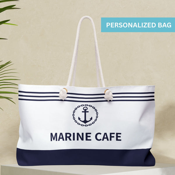 Custom Nautical Weekender Bag with Anchor