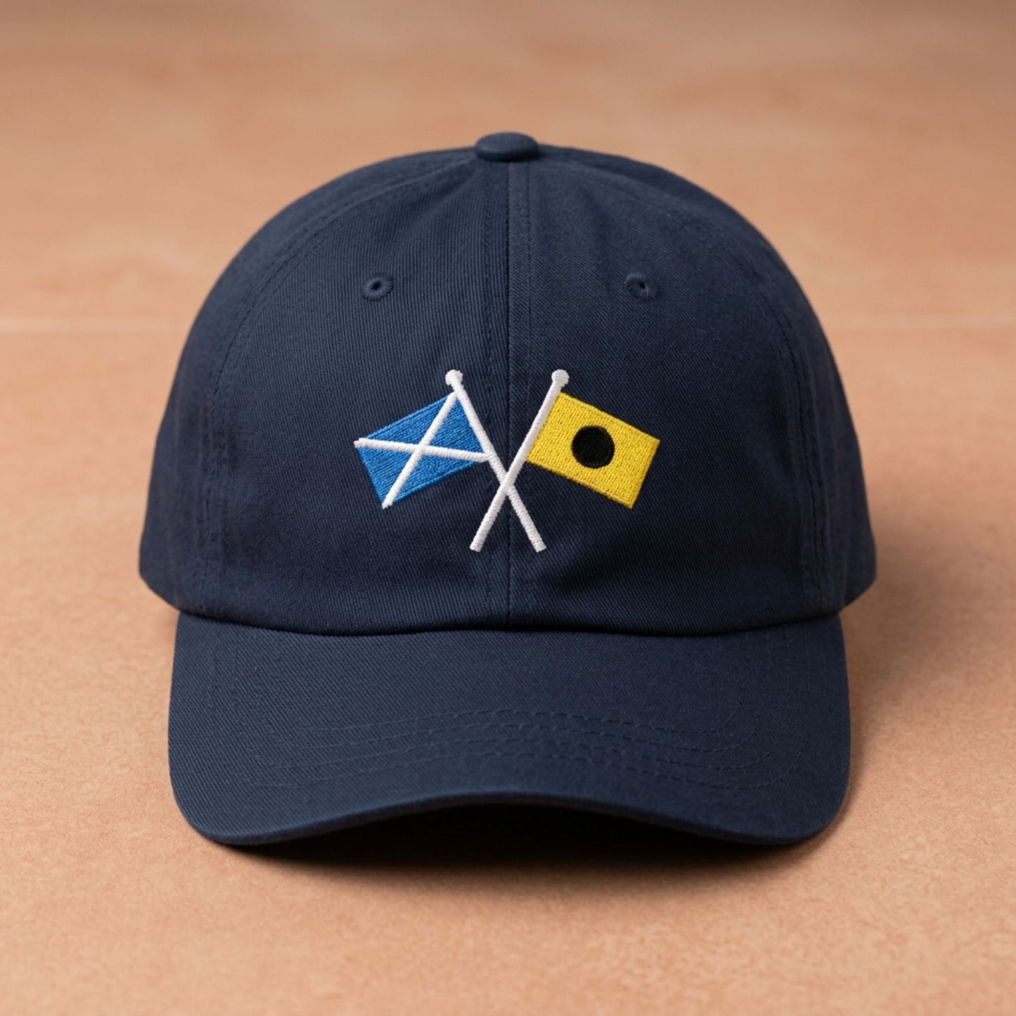 Personalized Crossed Nautical Flag Dad Hat