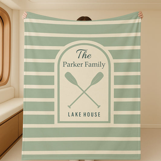 Personalized Lake House Blanket