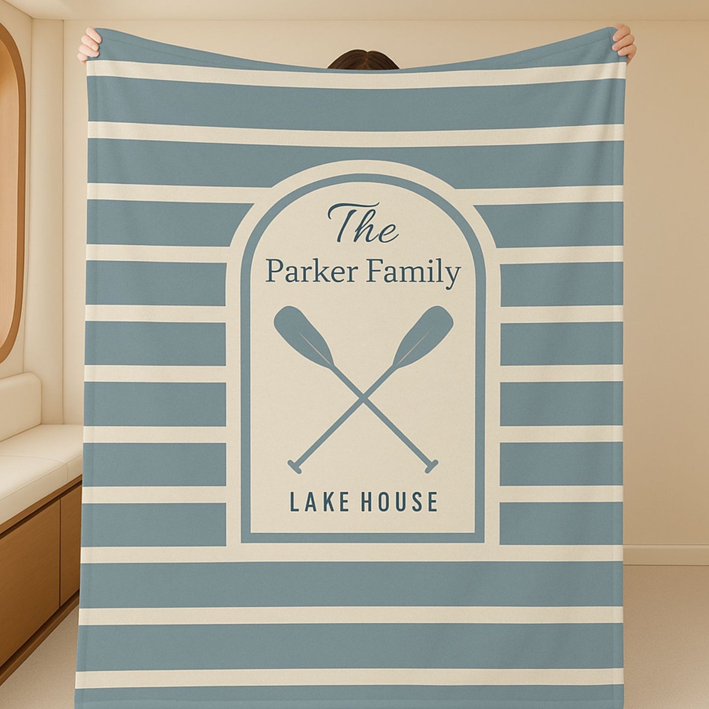 Personalized Lake House Blanket