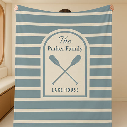 Personalized Lake House Blanket