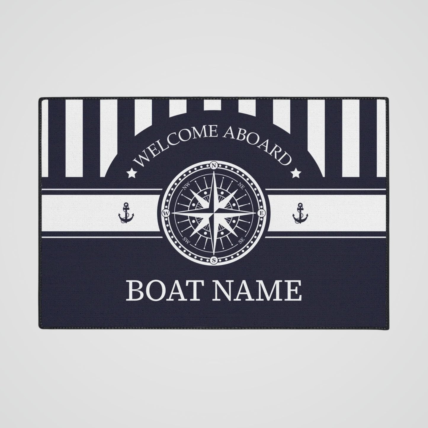 Personalized Welcome Aboard Mat for Boat or Yacht