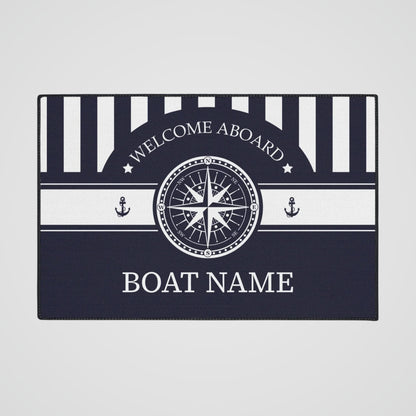 Personalized Welcome Aboard Mat for Boat or Yacht