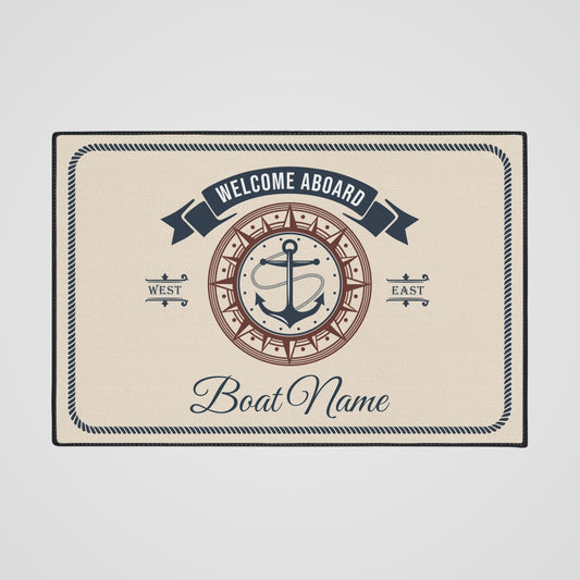 Personalized Welcome Aboard Boat Mat