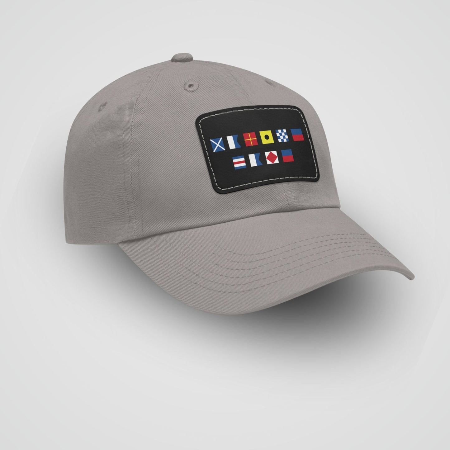 Nautical Flags Dad Hat with Leather Patch (Rectangle)