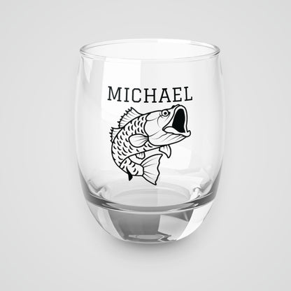 Personalized Fish Whiskey Glass