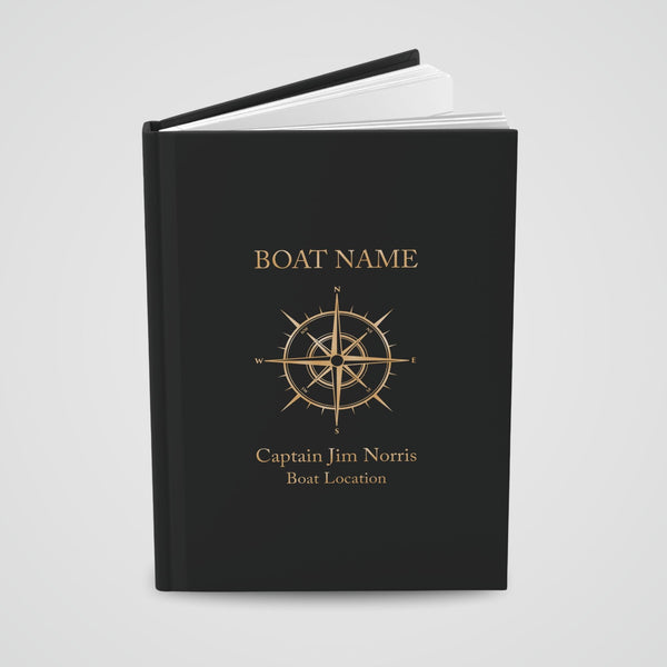 Gold Compass Boat Logbook or Guestbook