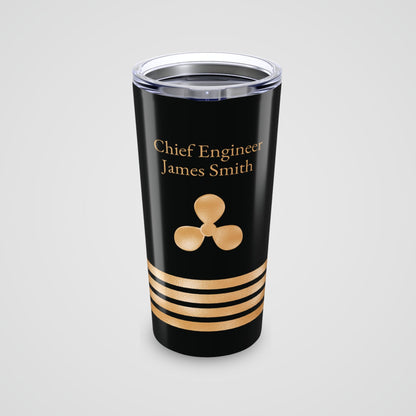 Nautical Chief Engineer Insignia Tumbler