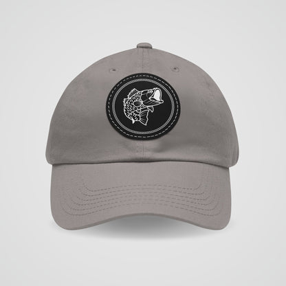 Fish Dad Hat with Round Leather Patch
