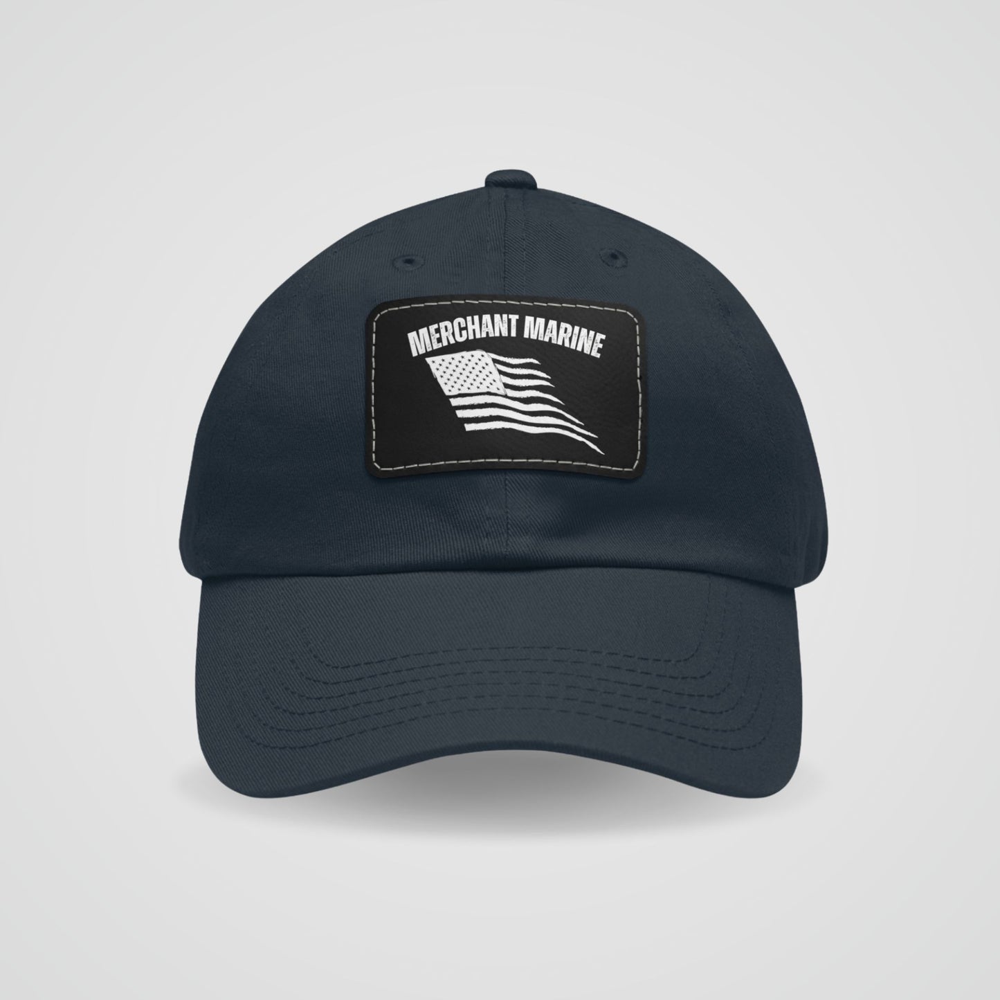 Merchant Marine Dad Hat with Leather Patch