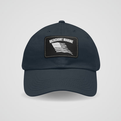 Merchant Marine Dad Hat with Leather Patch