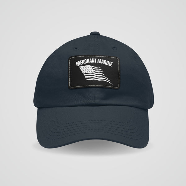 Merchant Marine Dad Hat with Leather Patch