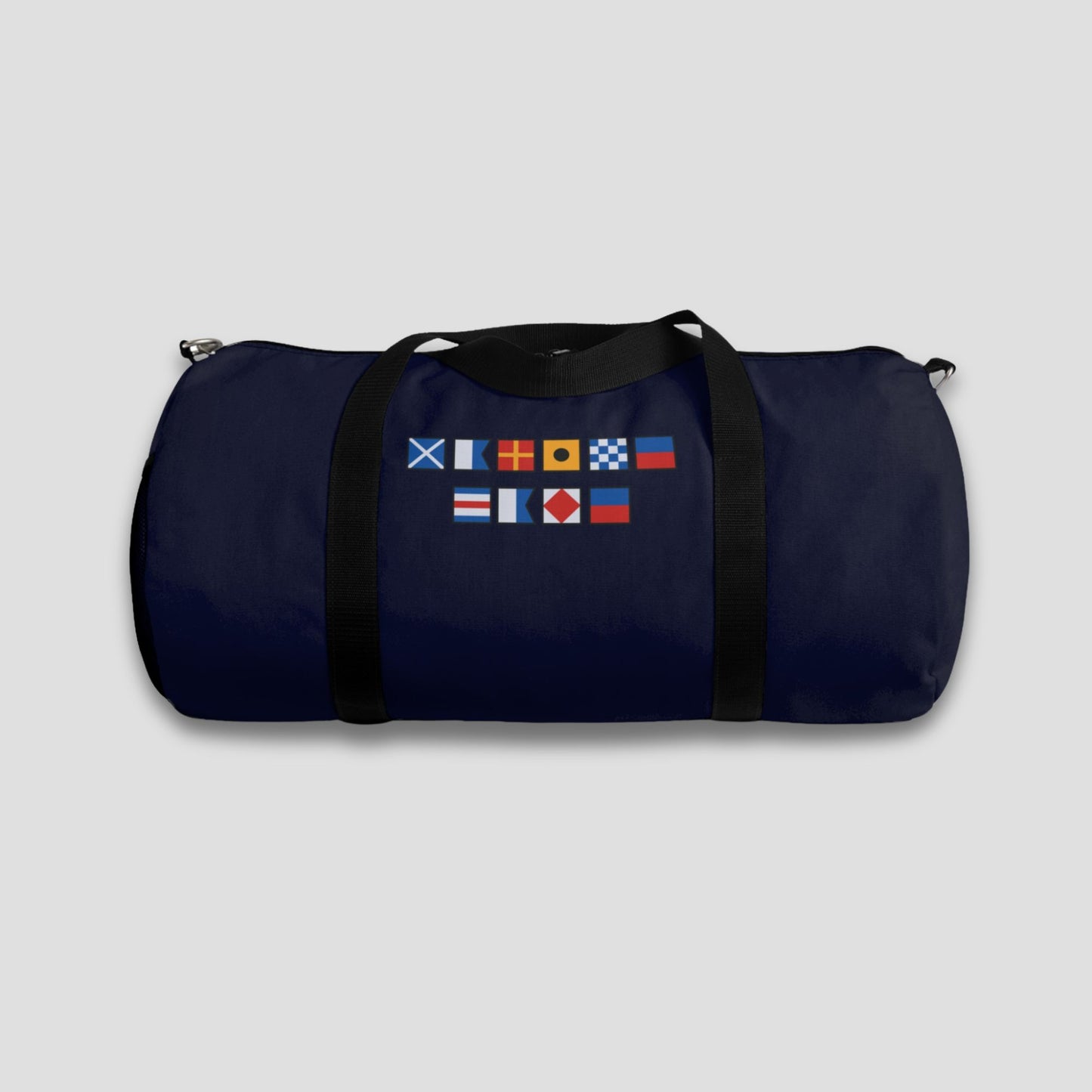 Nautical Flags Duffel Bag – Personalized Sports & Travel Bag with Custom Name