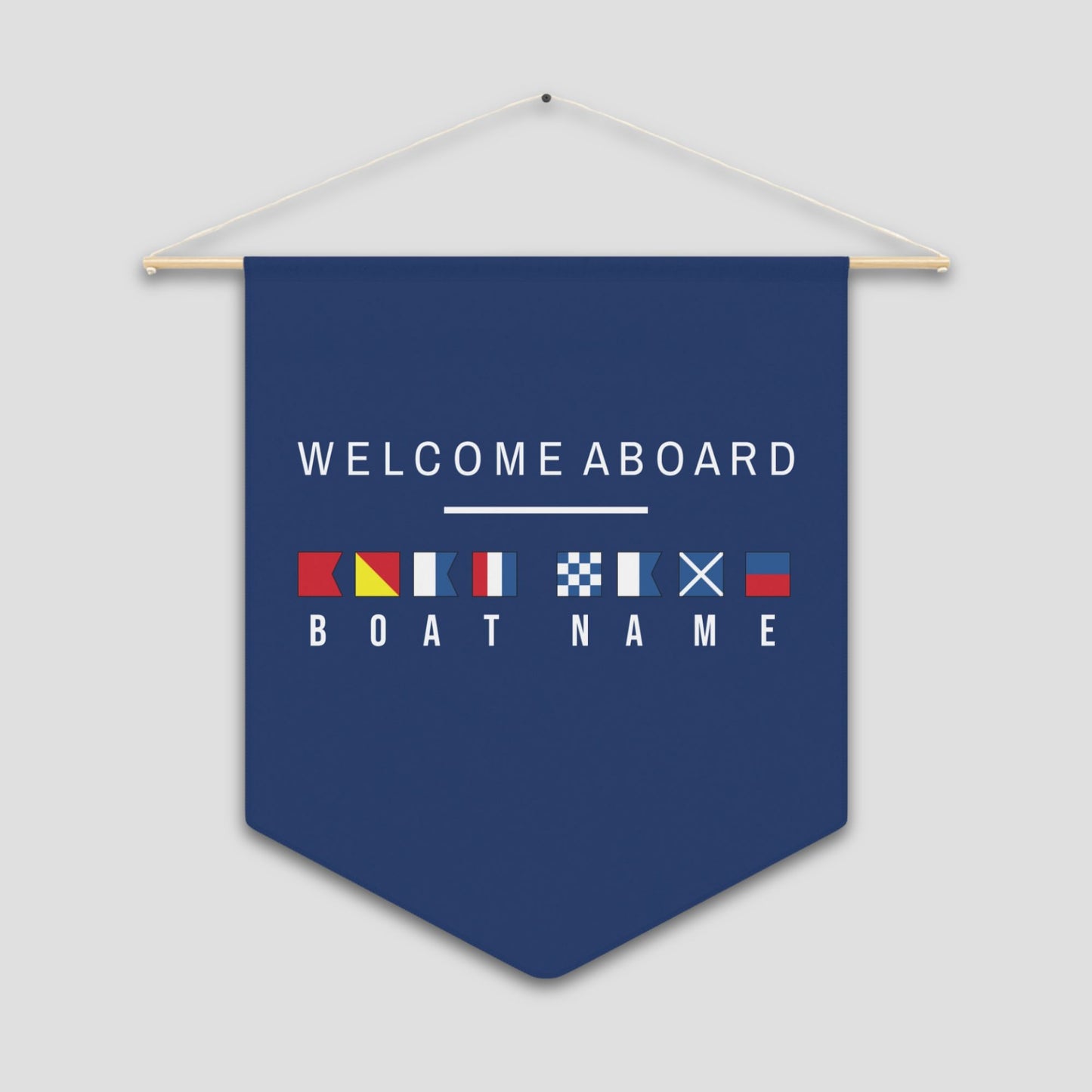 Nautical Flags Pennant – Personalized Boat or Coastal Decor