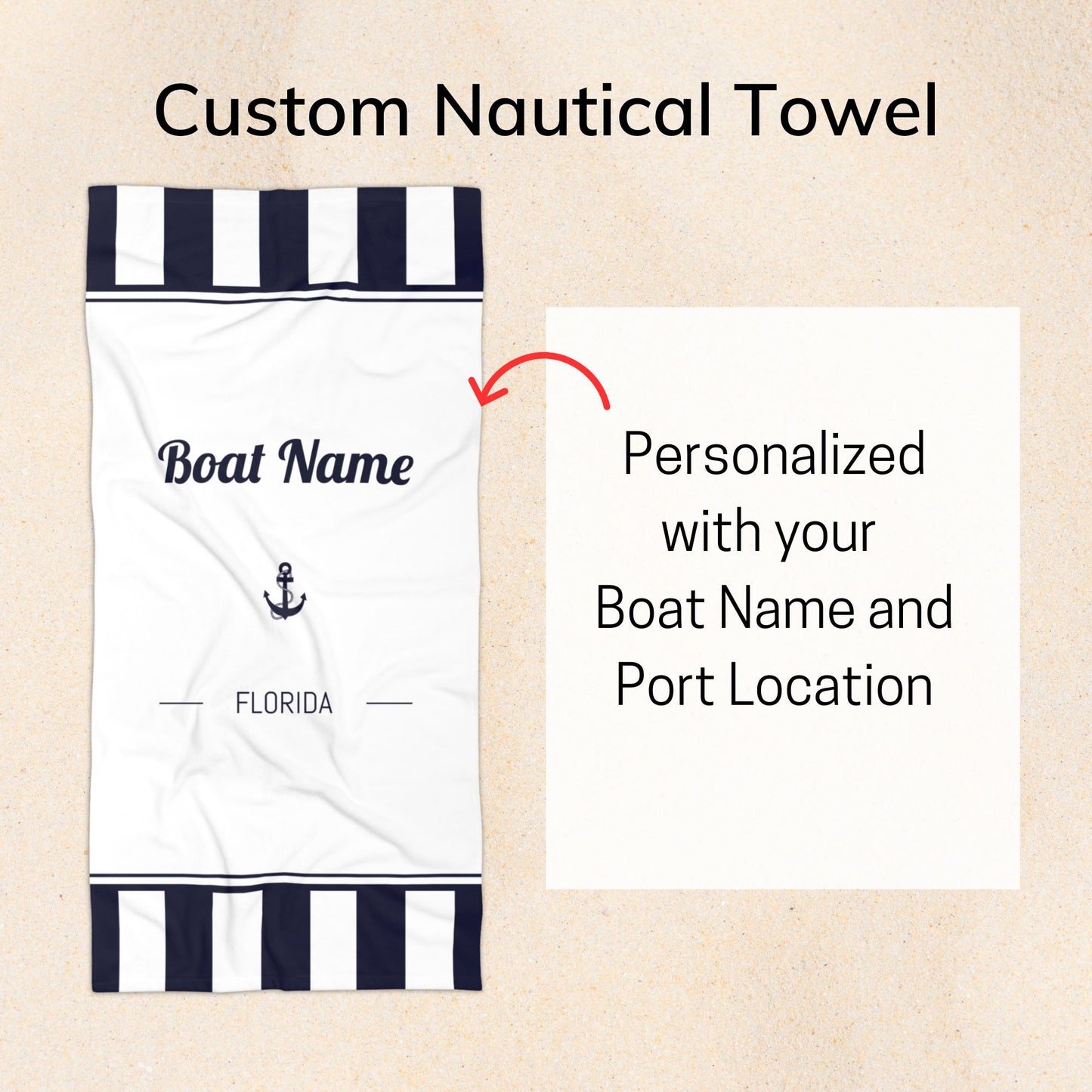 Personalized Boat Name Towel
