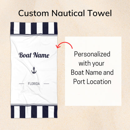 Personalized Boat Name Towel