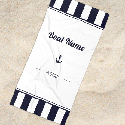 Personalized Boat Name Towel