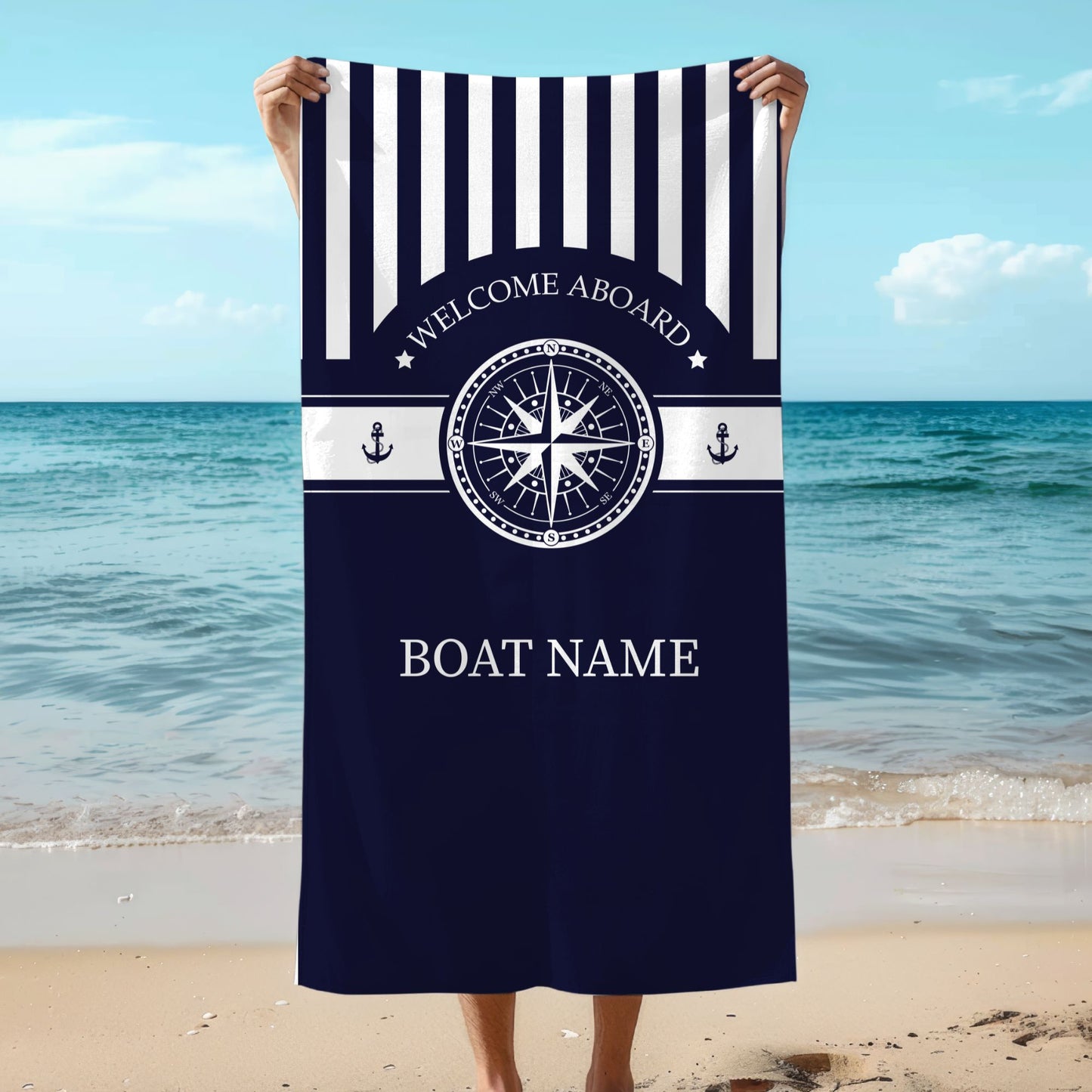 Custom Boat Towel – Compass