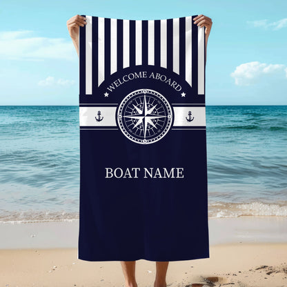 Custom Boat Towel – Compass