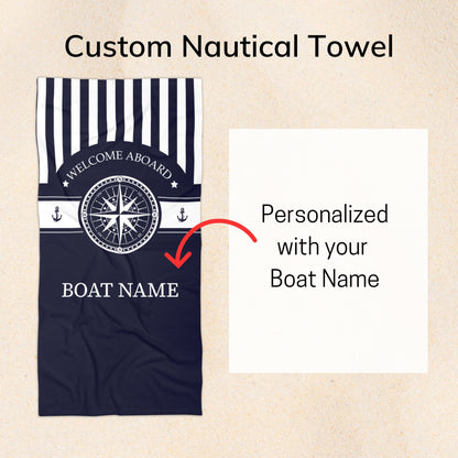 Custom Boat Towel – Compass