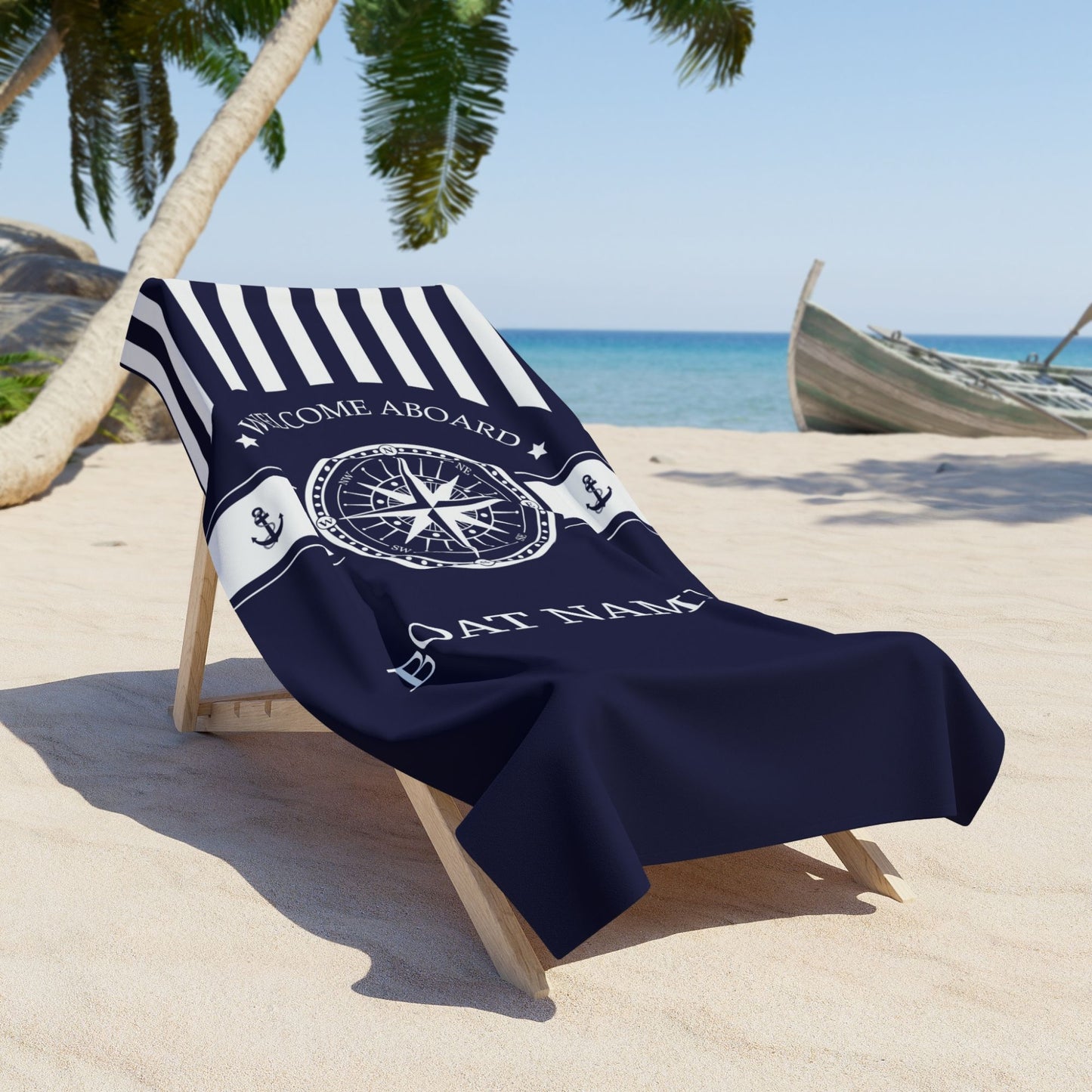 Custom Boat Towel – Compass