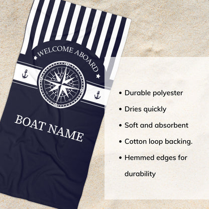 Custom Boat Towel – Compass