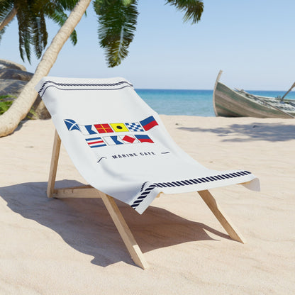 Custom Nautical Flag Towel with Boat Name